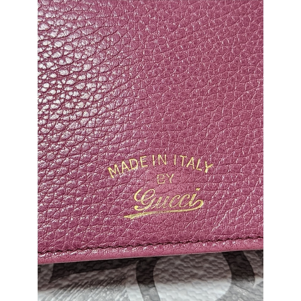 Gucci Pebble Leather Swing Crossbody Bag Magenta - Picture 5 of 12